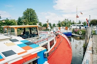 Barkassen im Buxtehuder Hafen