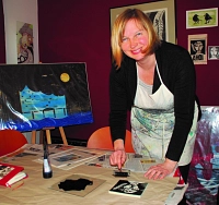 Britta Lange im Atelier Britta Lange im Atelier