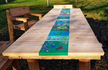 Tisch im Gemeinschaftsgarten&nbsp;&copy;&nbsp;Kirsten Winkler / WINKLER Landschaftsarchitekten